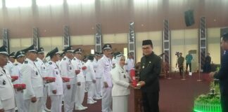 48 Kepala Desa Di Kabupaten Banyuasin Yang Terpilih Di Lantik