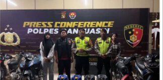 120 Liter Tuak diamankan oleh Sat Samapta Polres Banyuasin