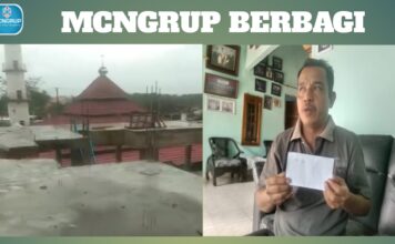 Bulan Ramadhan, Tim Media MCNGRUP Sumbang Pembangunan Masjid Nurul Falah Mulia Agung