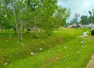 Pasca Pelantikan PPPK, Sampah Berserakan