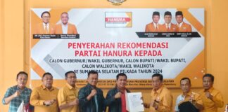 H Askolani SH MH Terima Langsung Rekomendasi Cabup Banyuasin Dari DPD Hanura Sumsel
