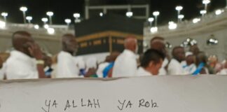 H Ucok Jemaah Asal Banyuasin Doakan H Askolani Jadi Bupati Lagi Langsung Dari Mekkah