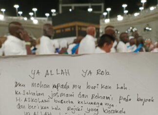 H Ucok Jemaah Asal Banyuasin Doakan H Askolani Jadi Bupati Lagi Langsung Dari Mekkah
