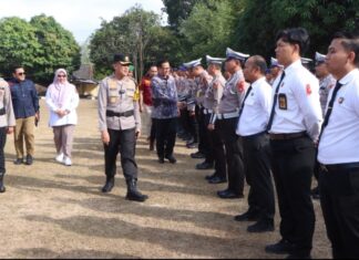 Kapolres Banyuasin Pimpin Apel Pengamanan pilkada 2024