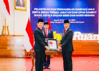 Dilantik Hinsa Siburian, Irjen A Rachmad Wibowo Sik Resmi Memangku Jabatan Wakil Kepala BSSN RI