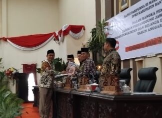 Rapat Paripurna DPRD Banyuasin Bahas Raperda Pertanggung jawaban APBD 2023