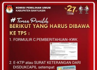 Jelang Pelaksanaan Pilkada 2024, KPUD Banyuasin Ingatkan Seluruh Masyarakat Untuk menggunakan Hak Pilih