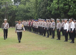 Polres Banyuasin Gelar Pasukan Ops Patuh Musi 2025.
