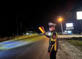 AKP Suwandi S.H,M.Si Kasatlantas Polres Banyuasin Gelar Hunting Patroli Subuh.