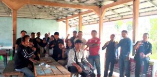 Wartawan Banyuasin kompak meninggalkan Aula Polres Banyuasin