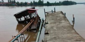 Intake PDAM Banyuasin Nyaris Ambruk, Ribuan Pelanggan Terancam