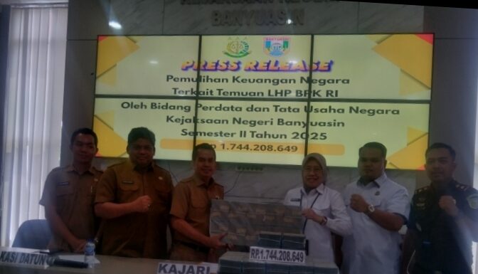 Kejari Banyuasin Pulihkan 4,2 Miliar Uang Negara Sepanjang Tahun 2025.